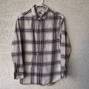 Beige and brown flannel